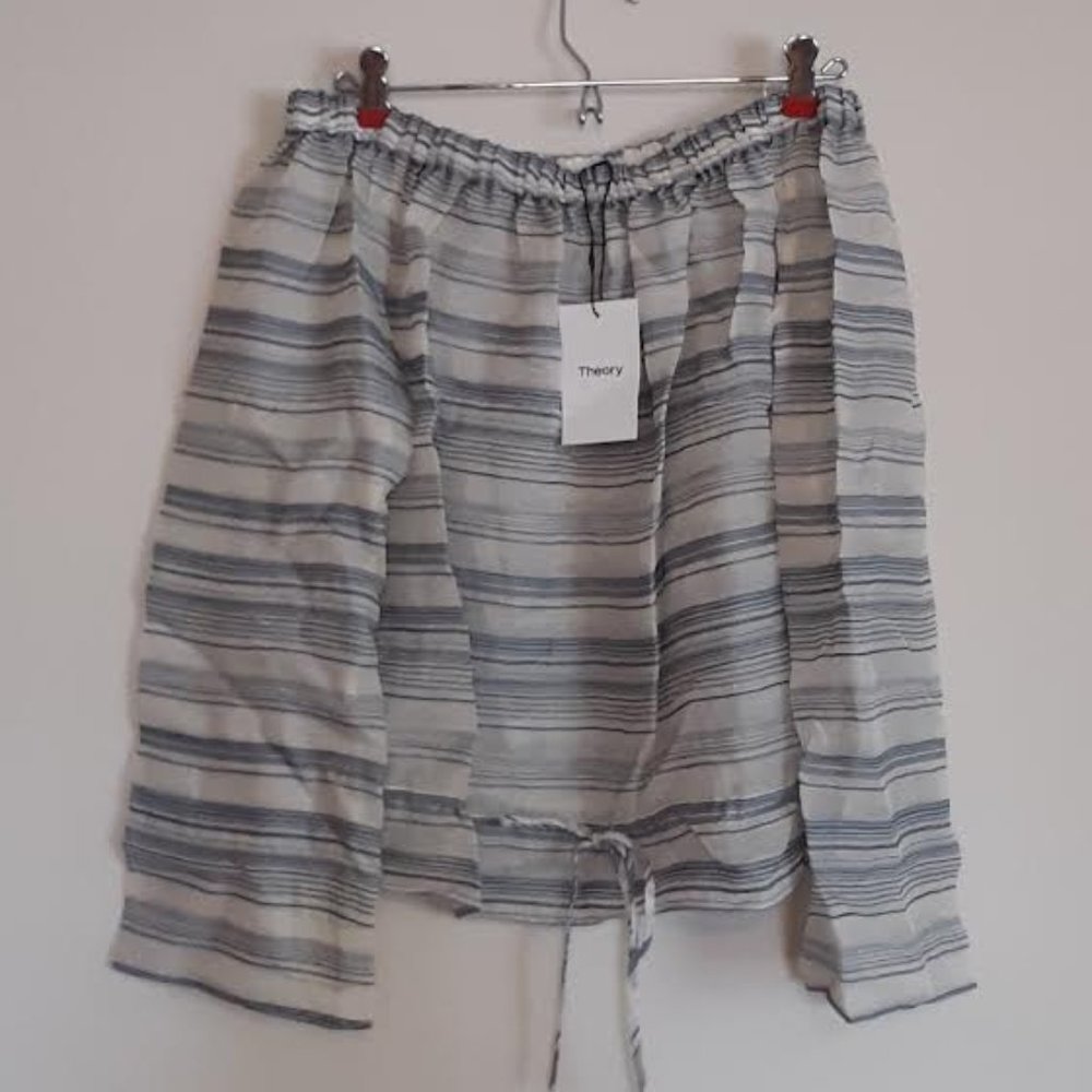 Theory Odetta  Blouse Vall Stripe